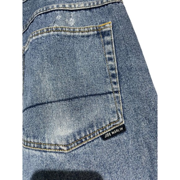 Joe Marlin Men's Regular Fit Distressed Denim Shorts Blue Size 42 Dad Shorts - Picture 7 of 8